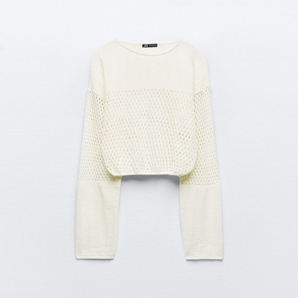 Crochet sweater cropped